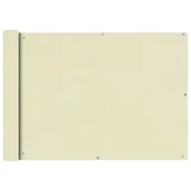 Parasole ogrodowe - vidaXL Parawan balkonowy, tkanina oxford, 75x600 cm, kremowy 42337 - miniaturka - grafika 1