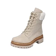 Moda i Uroda OUTLET - Rieker Damskie buty sznurowane 75630, beżowy, 38 EU - miniaturka - grafika 1