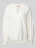 Bluzki damskie - Bluzka o kroju regular fit z haftem angielskim model ‘YEN SINA’ - miniaturka - grafika 1