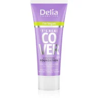 Podkłady do twarzy - DELIA Real Cover 205 podkład caramel 30ml - miniaturka - grafika 1