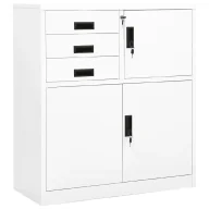 Szafy i regały magazynowe - Elior Biała stalowa szafka biurowa na klucz A3-W72 - miniaturka - grafika 1