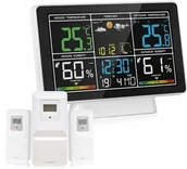 Stacje pogodowe - Stacja Pogody Meteorologiczna 3 Czujniki Temp hPa Fazy Księżyca Data Zegar - miniaturka - grafika 1