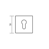 Szyldy i rozety - ROZETA KWADRATOWA VDS WKŁADKA R67F KOLOR ZŁOTY-SATYNA - miniaturka - grafika 1
