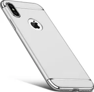 Etui i futerały do telefonów - Etui na telefon komórkowy Etui ochronne na Apple iPhone XS Bumper 3 w 1 Etui Chrome Srebrny - miniaturka - grafika 1