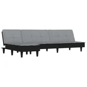 Narożniki - Sofa rozkładana L, jasnoszara, 255x140x70 cm, tkan - miniaturka - grafika 1