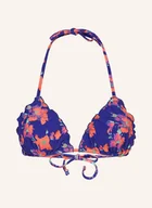 Stroje kąpielowe - Hugo Góra Od Bikini Trójkątnego Ruffle blau - miniaturka - grafika 1
