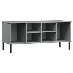 Lumarko Szafka na buty OSLO, metalowe nóżki, szara, 106x35x45 cm - Szafki na buty - miniaturka - grafika 3