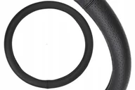 Akcesoria motoryzacyjne - Pokrowiec Na Kierownicę Nakładka 37-39 CM Perforowany Skóra Skórzany Czarny - miniaturka - grafika 1