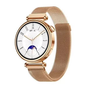 Bestphone BF2 Złoty z opaską milanese rose gold - Smartwatch - miniaturka - grafika 1