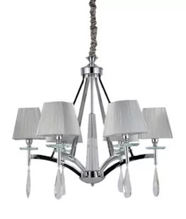 Lumina Deco Deco KLASYCZNY ŻYRANDOL KRYSZTAŁOWY CHROMOWANY VALENTINA W6 LDP 1240-6 (CHR) - Lampy sufitowe - miniaturka - grafika 1