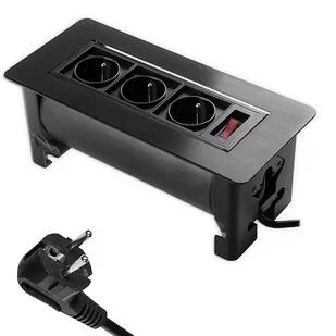 LEDart Spacetronik Spacetronik blatowe biurkowe obrotowe Spacetronik SPS-O33B 5903031019575 - Gniazdka elektryczne - miniaturka - grafika 1