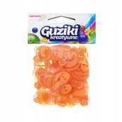 Dekoratorstwo - Brewis Guziki 40g pomarańczowe VB8762 - miniaturka - grafika 1