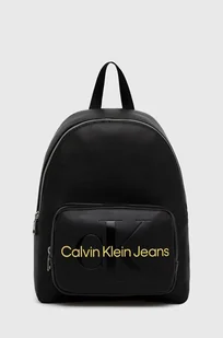 Calvin Klein Jeans plecak damski kolor czarny mały z nadrukiem - Plecaki - miniaturka - grafika 1