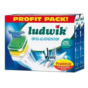 Ludwik Tabletki do zmywarki Classic 25 szt. + 25 szt. gratis - Środki do zmywarek - miniaturka - grafika 1