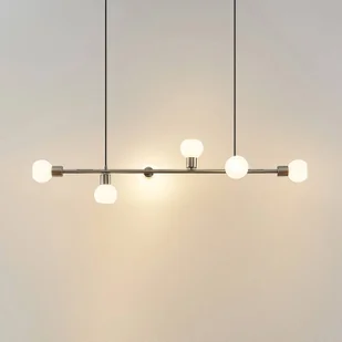 Lindby Biscala lampa wisząca LED nikiel/opal - Lampy sufitowe - miniaturka - grafika 4