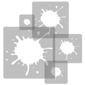 Szablony malarskie - Szablony Malarskie Wielokrotne 5 szt. // Kleksy - miniaturka - grafika 1