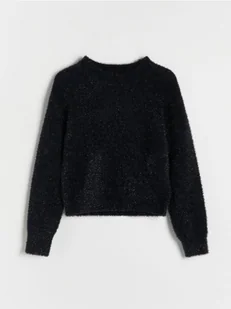 Reserved - Sweter z połyskującą nicią - czarny - Swetry dla dziewczynek - miniaturka - grafika 1