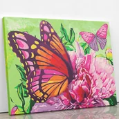 Dekoratorstwo - Skrzydła motyla - Diamentowa mozaika, haft diamentowy 50 x 40 cm - miniaturka - grafika 1