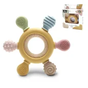 Gryzaki dla dzieci - LORELLI FLOWER - GRYZAK ZABAWKA YELLOW - miniaturka - grafika 1