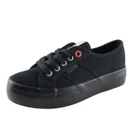 Trampki damskie - Trampki damskie CROSS JEANS LL2R4039C czarne - miniaturka - grafika 1