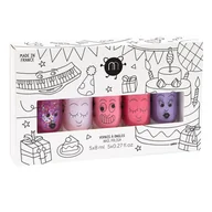 Lakiery do paznokci - Nailmatic Nailmatic SET OF 5 NAIL POLISHES PARTY Lakier do paznokci - miniaturka - grafika 1