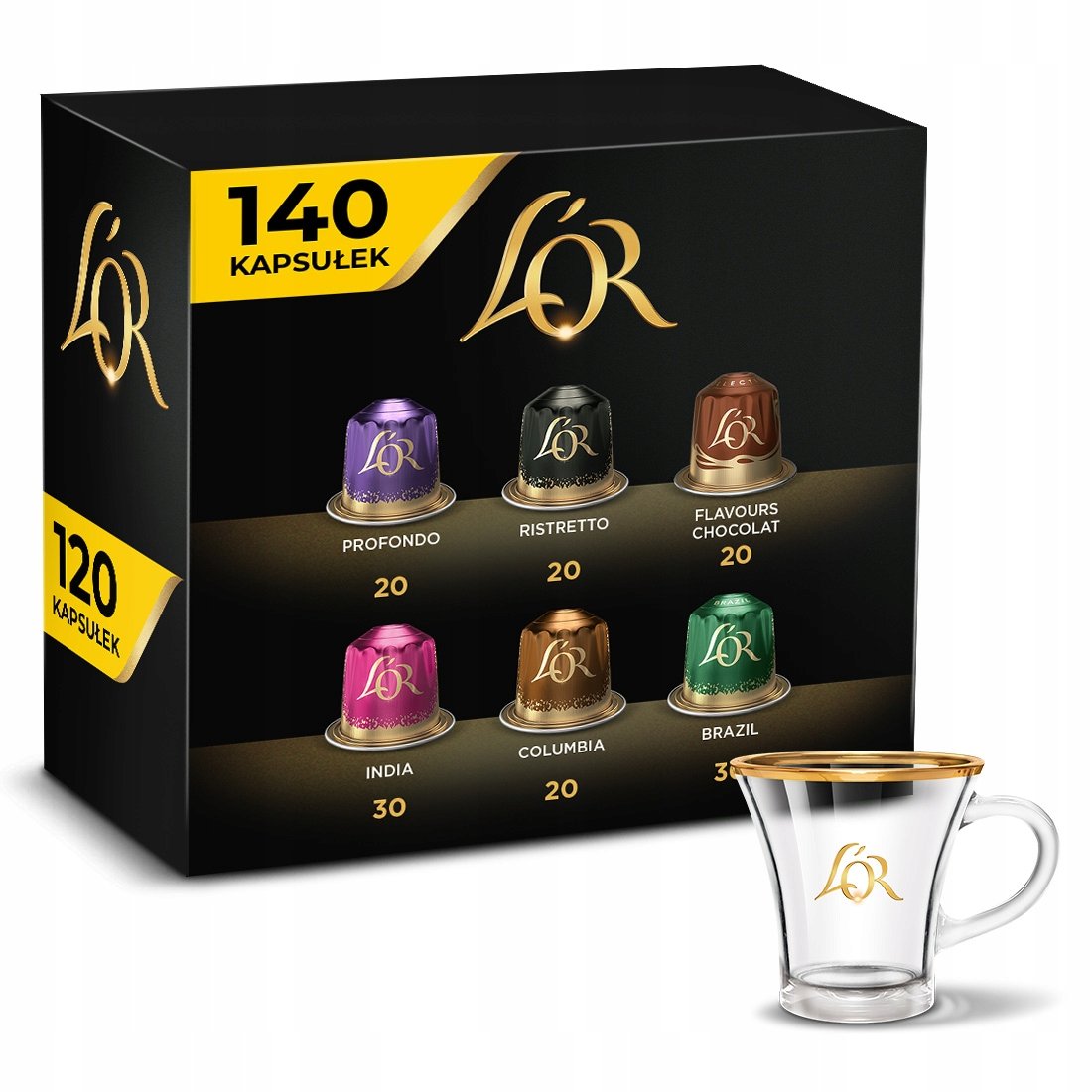 Kapsułki L'or kompa. z Nespresso(r)* Zestaw 140szt mix