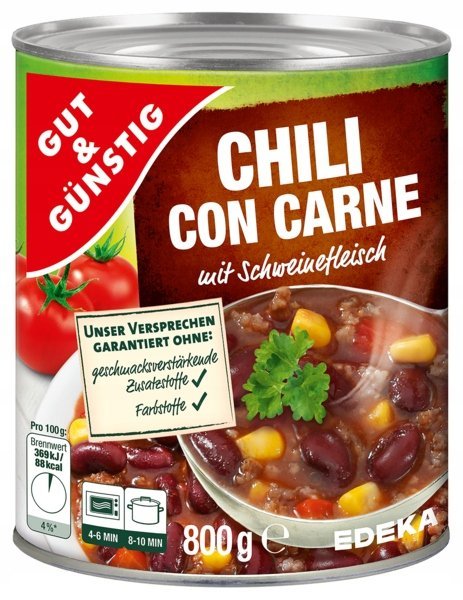 Danie Gotowe Chilli Con Carne Puszka z Niemiec