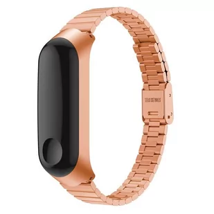 Opaska Pasek Bransoleta Linkband Xiaomi Mi Band 3 / 4 Rose Gold - Akcesoria do smartwatchy - miniaturka - grafika 1