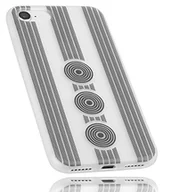 Etui i futerały do telefonów - mumbi Etui kompatybilne z iPhone SE 2 2020/7 / 8 etui na telefon komórkowy Double Grip z motywem okręgów, przezroczyste białe - miniaturka - grafika 1