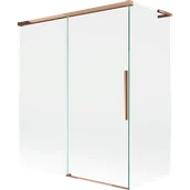 Parawany nawannowe - Mexen Rox L parawan nawannowy 2-skrzydłowy rozsuwany 140 + 70 x 150 cm, transparent, różowe złoto - 8C9L-140-070-60-00 - miniaturka - grafika 1