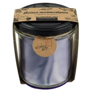 Świece - MIA BOX Świeca marmurkowa o zapachu Lawendy 240g - grafika 1