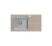 Zlewozmywaki - Quadron FUS_R7843BE Ralph 111 Fusion river sand - beżowy - granitowy - wpuszczany - ociekacz - miniaturka - grafika 1