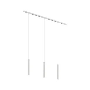 QAZQA Nowoczesny system szynowy Slimline Keno z 3 białymi lampami wiszącymi 1-fazowy - Lampy sufitowe - miniaturka - grafika 1