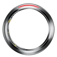 Smartband - Smart ring Kumi H1, rozmiar 8, czarny - miniaturka - grafika 1