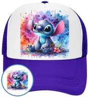 Czapki i chusty sportowe męskie - Czapka z Daszkiem Lilo i Stich Niebieska z Nadrukiem Na Lato Siatka Bejsbolówka - miniaturka - grafika 1
