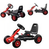 Jeździki dla dzieci - COIL Gokart SPEED na pedały dla dzieci czerwony pompowane koła - miniaturka - grafika 1