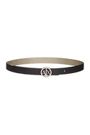Paski - Armani Exchange Damski dwukolorowy, pasek z logo, czarny/złoty, XL - miniaturka - grafika 1