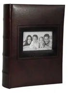 Albumy fotograficzne - Album szyty 200 zdjęć 10x15 opis skóropodobny PS ciemnobrązowy - miniaturka - grafika 1