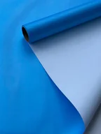 Folia, papier śniadaniowy, serwetki - Papier Folia satynowy do pakowania 50cmX9m dwukolorowy Niebieski + Biały - miniaturka - grafika 1