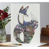 Kartki okolicznościowe i zaproszenia - Ateneum Karnet A060 B6 + koperta Niebieski lis - miniaturka - grafika 1