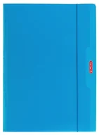 Szkolne artykuły papiernicze - Herlitz Teczka A4 z gumką niebieski Color Blocking - miniaturka - grafika 1
