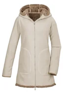 Moda i Uroda OUTLET - G.I.G.A. DX Damska dwustronna kurtka polarowa z kapturem GW 60 WMN KNTFLC PRK, ecru, 46, 42502-000 - miniaturka - grafika 1