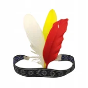 Dodatki do strojów karnawałowych - Opaska Indiańska Indianin Pióropusz Przebranie Karnawał Halloween Granatowa - miniaturka - grafika 1