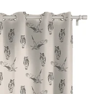 Zasłony - Zasłona AUTUMN wzór AT21 | sowy na beżowym tle 150 x 260 cm tkanina standard - miniaturka - grafika 1