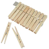 Akcesoria łazienkowe - Klamerki Z Naturalnego Drewna, 12 Szt. - miniaturka - grafika 1