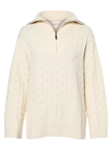 Gant - Sweter damski z weną merino, beżowy - Swetry damskie - miniaturka - grafika 1