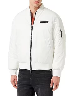 Armani Exchange Męska kurtka bomber Shell Limited Edition We Beat As One, biały, XXL - Kurtki męskie - miniaturka - grafika 1
