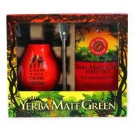 Suplementy naturalne - Yerba Market Zestaw Yerba Mate Green Mate Mas energia guarana 400g + bombilla + matero - miniaturka - grafika 1