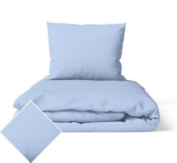 Pościel 160x200cm 2x70x80cm, 140g/m2,100% bawełna kolor: Niebieski