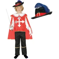 Stroje karnawałowe - Zestaw Strój Muszkieter 110/116 plus Kapelusz 2el MK549 - miniaturka - grafika 1